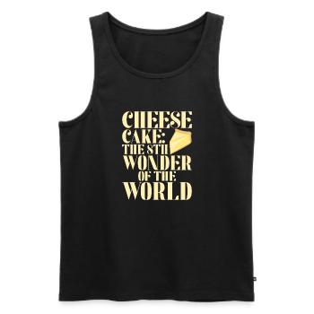 Cheesecake Gift - Männer Premium Bio Tank Top - Schwarz - Vorne - Michal (187cm)