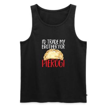 Pierogi polonais - Débardeur bio Premium Homme - noir - Devant - Michal (187cm)