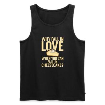 Cadeau de gâteau au fromage - Débardeur bio Premium Homme - noir - Devant - Michal (187cm)