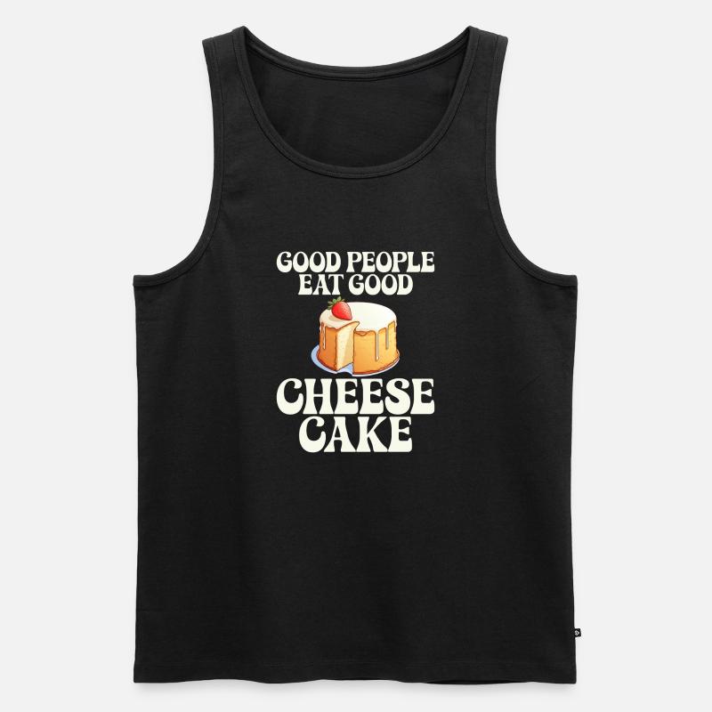 Cheesecake Gift - Männer Premium Bio Tank Top - Schwarz
