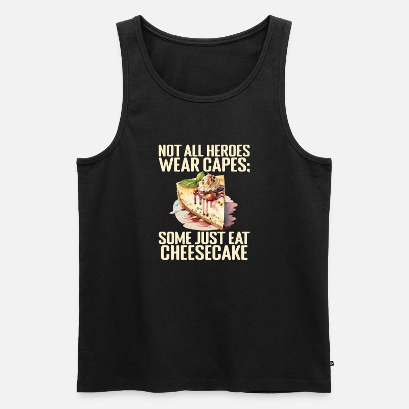 Cheesecake Gift - Männer Premium Bio Tank Top - Schwarz