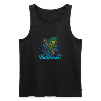 Krishna Indien Bansuri Flöte Bambus Yoga Zen - Männer Premium Bio Tank Top - Schwarz - Vorne - AI Model Male 178 light (178cm)