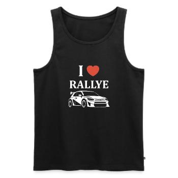 Humour pilote de rallye - Débardeur bio Premium Homme - noir - Devant - Michal (187cm)