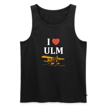 I love ulm - Débardeur bio Premium Homme - noir - Devant - Michal (187cm)