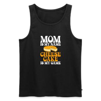 Cheesecake Gift - Männer Premium Bio Tank Top - Schwarz - Vorne - Michal (187cm)