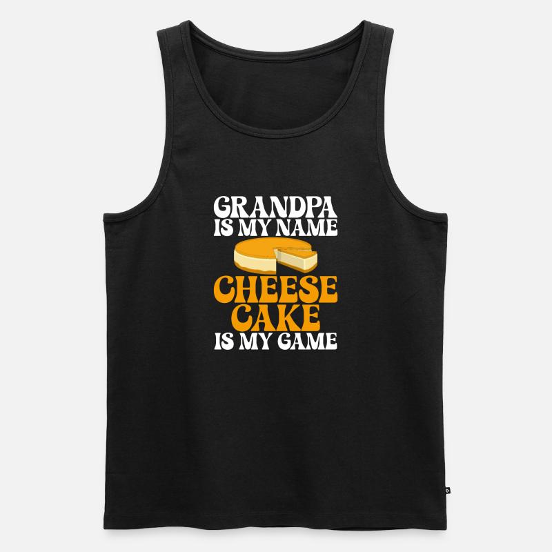 Cheesecake Gift - Männer Premium Bio Tank Top - Schwarz