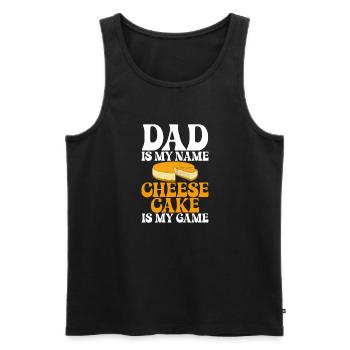 Cheesecake Gift - Männer Premium Bio Tank Top - Schwarz - Vorne - Michal (187cm)