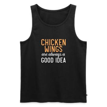 Chicken Wings Gifts - Men's Premium Organic Tank Top - black - Front - AI Model Male 178 light (178cm)
