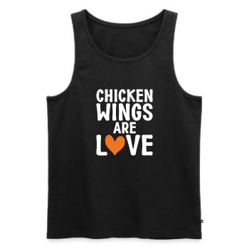 Chicken Wings Gifts - Men's Premium Organic Tank Top - black - Front - AI Model Male 178 light (178cm)