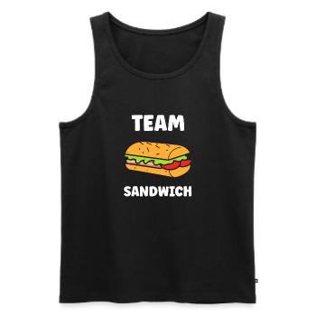 Humour sandwich - Débardeur bio Premium Homme - noir - Devant - Michal (187cm)