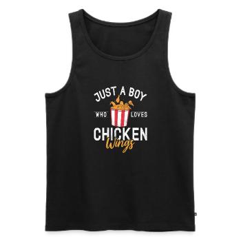 Chicken Wings Gifts - Men's Premium Organic Tank Top - black - Front - Michal (187cm)