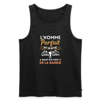 hpmme parfait randonneur 1 - Débardeur bio Premium Homme - noir - Devant - Michal (187cm)