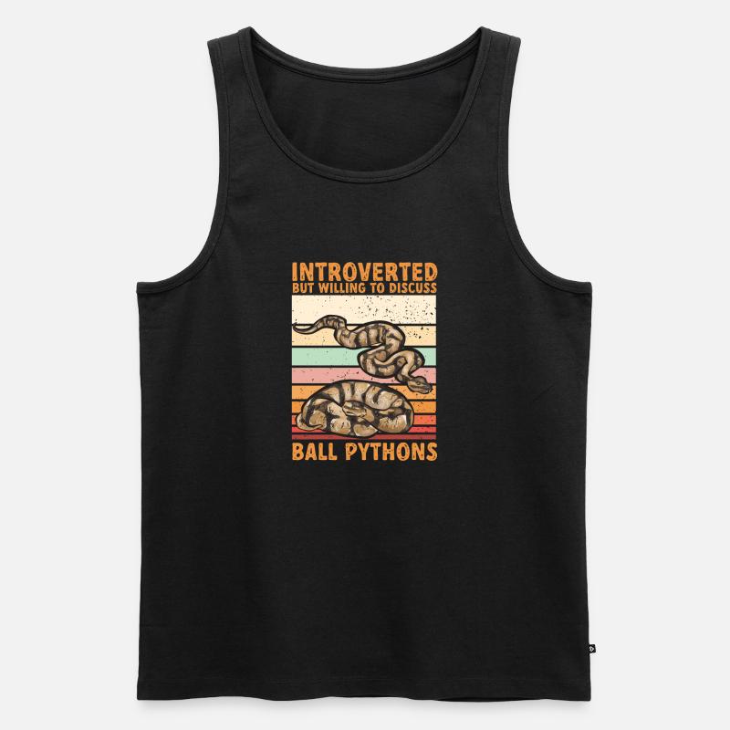 Ball Python Snake King Python - Men's Premium Organic Tank Top - black