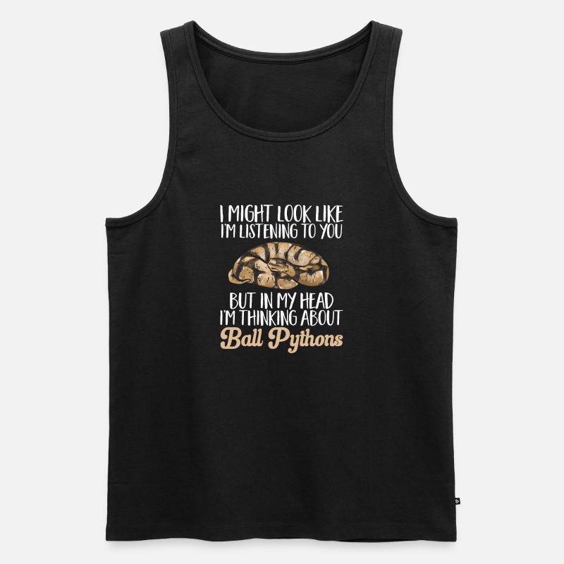 Ball Python Snake King Python - Men's Premium Organic Tank Top - black