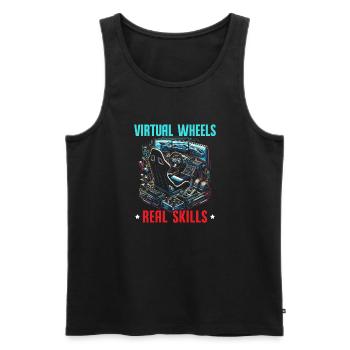 Sim Racing Sirm Racer Racing Simulation Simracing - Men's Premium Organic Tank Top - black - Front - AI Model Male 178 light (178cm)