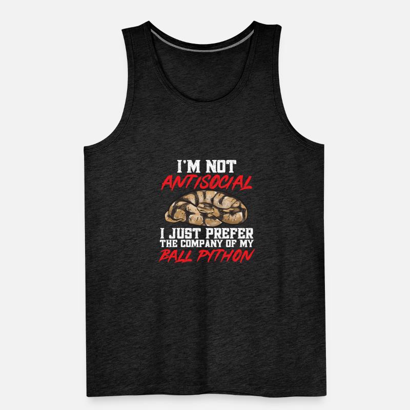 Ball Python Snake King Python Men's Premium Organic Tank Top