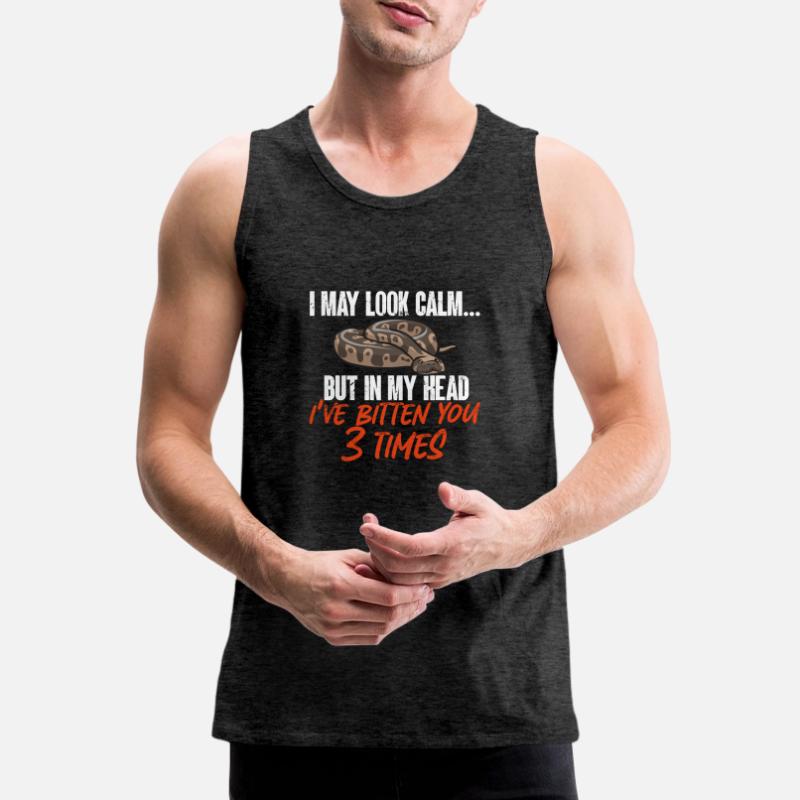 Ball Python Snake King Python Men's Premium Organic Tank Top