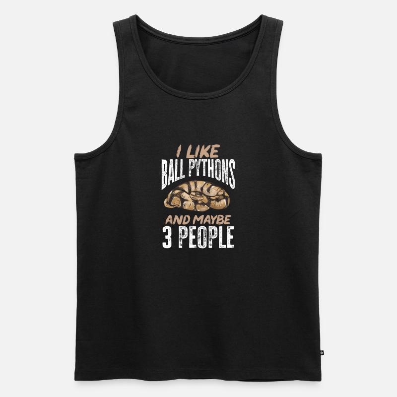 Ball Python Schlange Königspython - Männer Premium Bio Tank Top - Schwarz