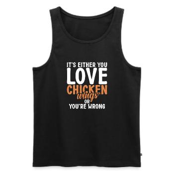 Chicken Wings Gifts - Men's Premium Organic Tank Top - black - Front - AI Model Male 178 light (178cm)