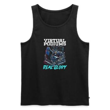 Sim Racing Sirm Racer Racing Simulation Simracing - Men's Premium Organic Tank Top - black - Front - AI Model Male 178 light (178cm)