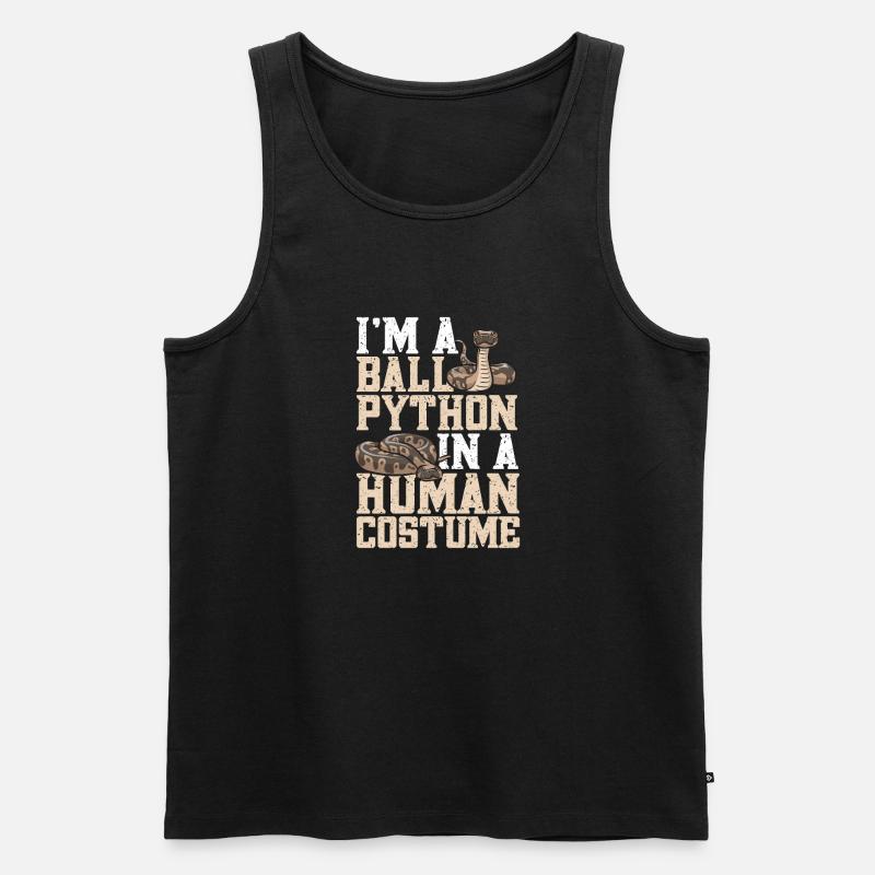 Ball Python Schlange Königspython - Männer Premium Bio Tank Top - Schwarz