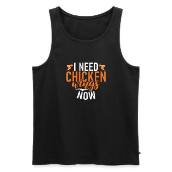 Chicken Wings Gifts - Men's Premium Organic Tank Top - black - Front - AI Model Male 178 light (178cm)