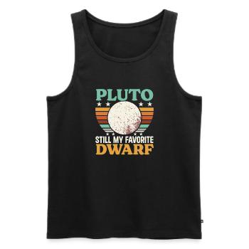 Pluto, planet, astronomy, space astronomer, astronaut - Men's Premium Organic Tank Top - black - Front - Michal (187cm)