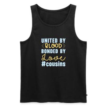 Cousin crew, best cousin ever, - Men's Premium Organic Tank Top - black - Front - AI Model Male 178 light (178cm)