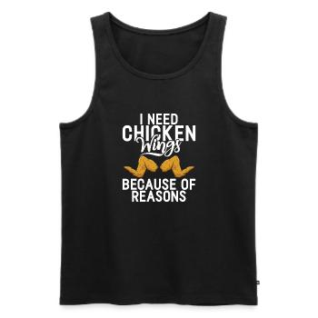 Chicken Wings Gifts - Männer Premium Bio Tank Top - Schwarz - Vorne - Michal (187cm)
