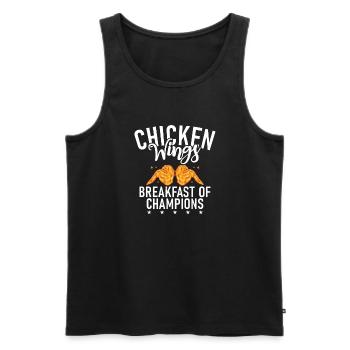 Chicken Wings Gifts - Männer Premium Bio Tank Top - Schwarz - Vorne - Michal (187cm)