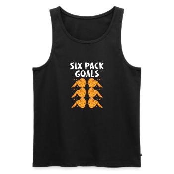 Chicken Wings Gifts - Männer Premium Bio Tank Top - Schwarz - Vorne - Michal (187cm)