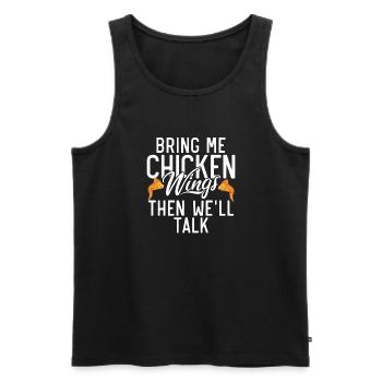 Chicken Wings Gifts - Männer Premium Bio Tank Top - Schwarz - Vorne - Michal (187cm)