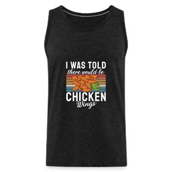 Chicken Wings Gifts - Männer Premium Bio Tank Top - Anthrazit - Vorne - Alexander (188cm)
