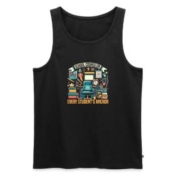 Schulberater Job Arbeit Berufsberatung - Männer Premium Bio Tank Top - Schwarz - Vorne - AI Model Male 178 light (178cm)
