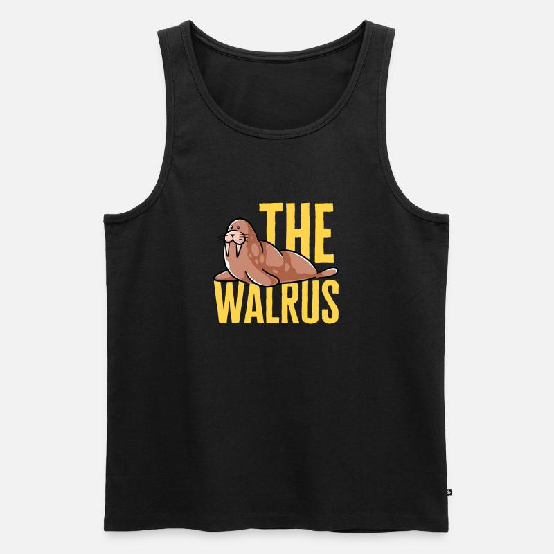 Walross - Männer Premium Bio Tank Top - Schwarz