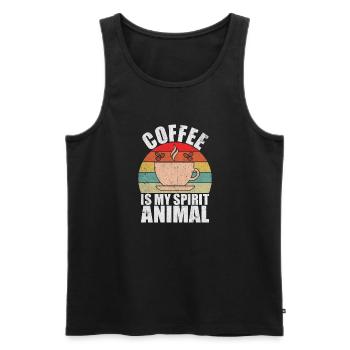 Coffee Gifts - Männer Premium Bio Tank Top - Schwarz - Vorne - AI Model Male 178 light (178cm)