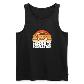 Coffee Gifts - Männer Premium Bio Tank Top - Schwarz - Vorne - AI Model Male 178 light (178cm)