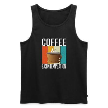 Coffee Gifts - Männer Premium Bio Tank Top - Schwarz - Vorne - AI Model Male 178 light (178cm)