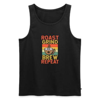 Coffee Gifts - Männer Premium Bio Tank Top - Schwarz - Vorne - AI Model Male 178 light (178cm)