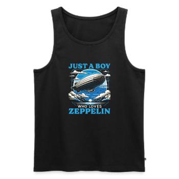Zeppelin für Jungen - Männer Premium Bio Tank Top - Schwarz - Vorne - AI Model Male 178 light (178cm)