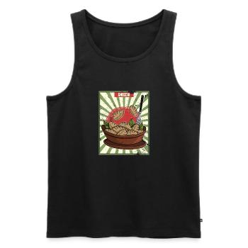Gnocchi Teig Pasta Gerischt Italien Italienisch - Männer Premium Bio Tank Top - Schwarz - Vorne - Michal (187cm)