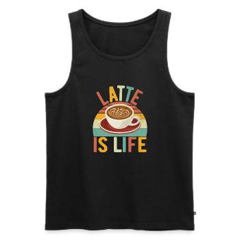 Coffee Gifts - Männer Premium Bio Tank Top - Schwarz - Vorne - AI Model Male 178 light (178cm)