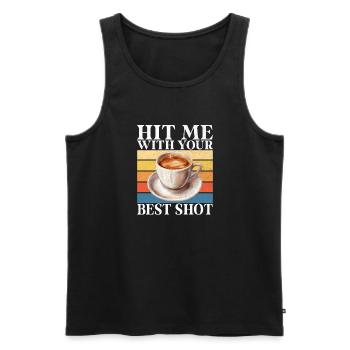 Coffee Gifts - Männer Premium Bio Tank Top - Schwarz - Vorne - AI Model Male 178 light (178cm)