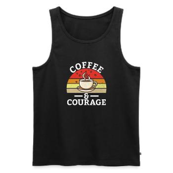 Coffee Gifts - Männer Premium Bio Tank Top - Schwarz - Vorne - AI Model Male 178 light (178cm)