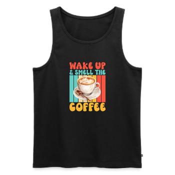 Coffee Gifts - Männer Premium Bio Tank Top - Schwarz - Vorne - AI Model Male 178 light (178cm)
