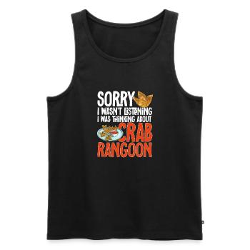 Krabben Rangoon Crab Rangoon - Men's Premium Organic Tank Top - black - Front - Michal (187cm)