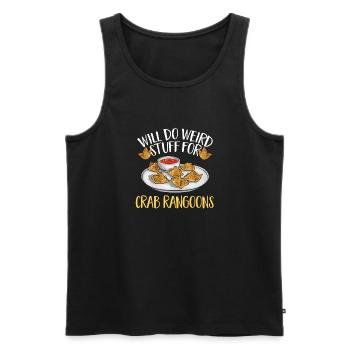 Krabben Rangoon Crab Rangoon - Men's Premium Organic Tank Top - black - Front - Michal (187cm)