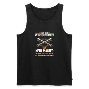 Tool Mechanic - Not a Magician, Just a Genius - Men's Premium Organic Tank Top - black - Front - Michal (187cm)