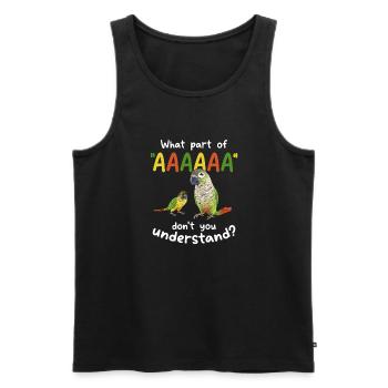 Molina Parakeet Parrot Bird Parakeet - Men's Premium Organic Tank Top - black - Front - Michal (187cm)