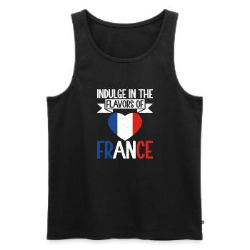 Cadeaux de cuisine française - Débardeur bio Premium Homme - noir - Devant - Michal (187cm)